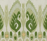 Petra Ikat, Greens / Yellow on Linen
