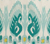 Petra Ikat, Turquoise / Pistache on Linen