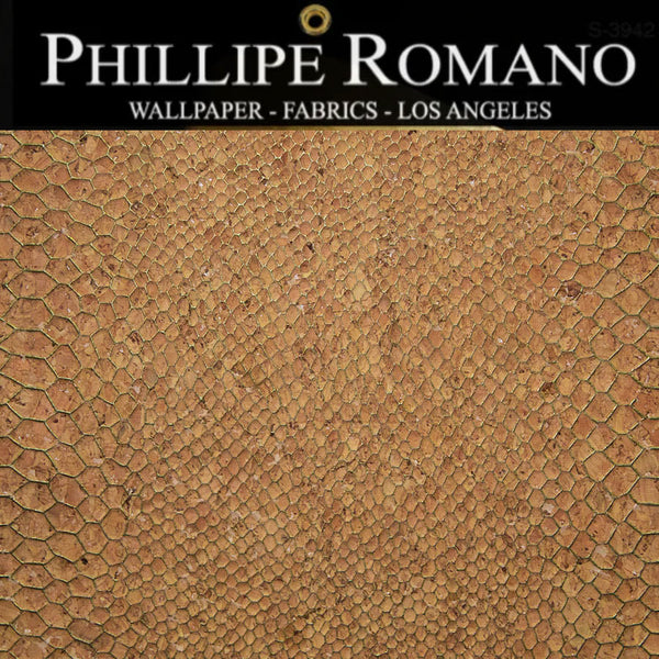 Gold Coast Snakeskin Natural Wallpaper | Phillipe Romano Wallpaper