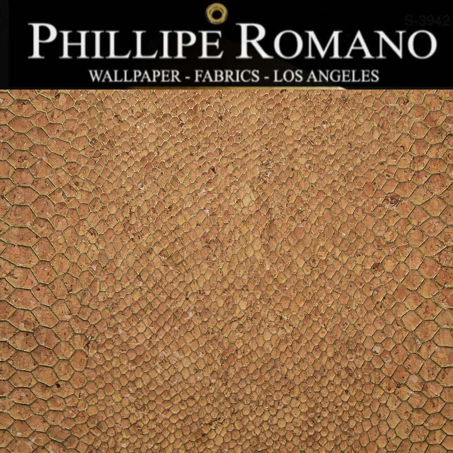 Gold Coast Snakeskin Natural Wallpaper | Phillipe Romano Wallpaper