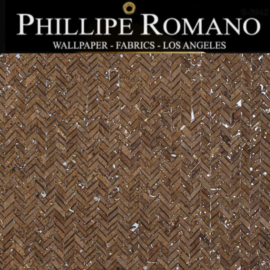Clearwater Chebron Cork Natural Wallpaper | Phillipe Romano Wallpaper