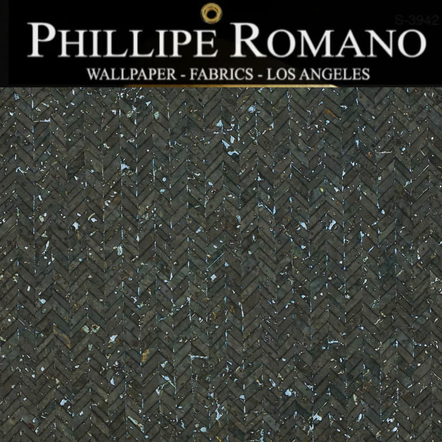 Clearwater Chebron Cork Natural Wallpaper | Phillipe Romano Wallpaper