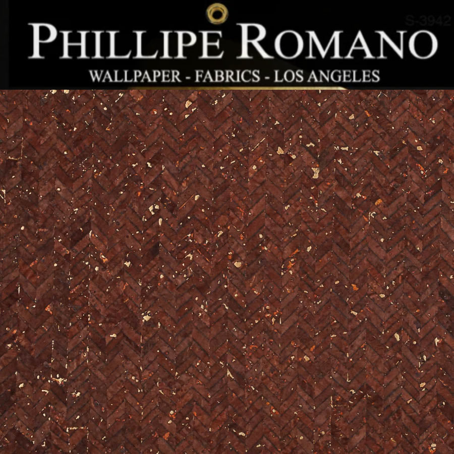 Clearwater Chebron Cork Natural Wallpaper | Phillipe Romano Wallpaper