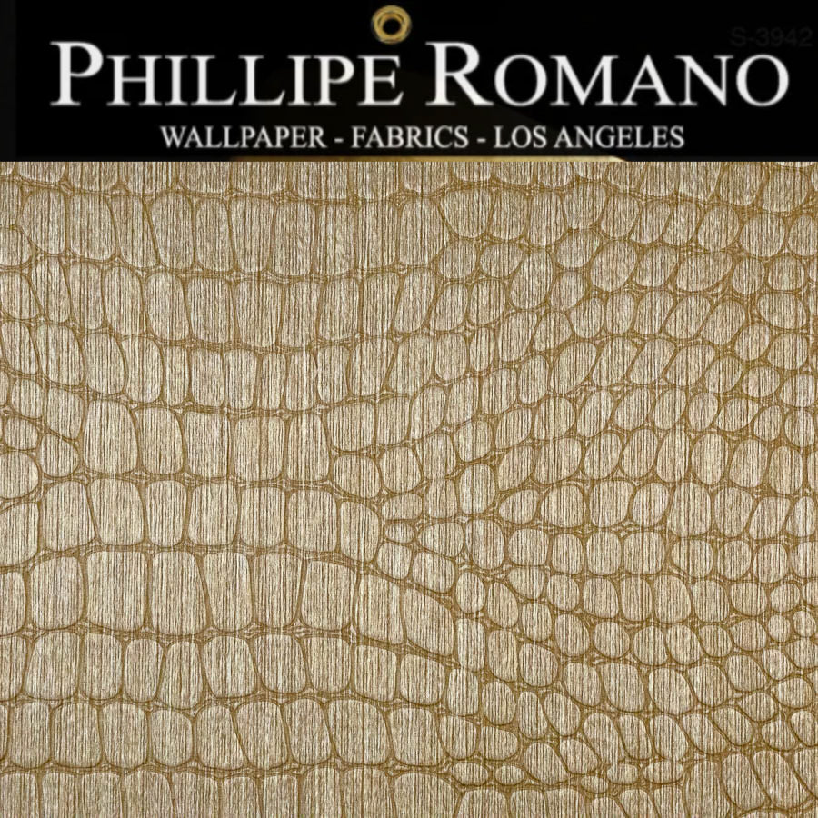 Chatham Crocodile Natural Wallpaper | Phillipe Romano Wallpaper