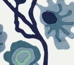 Multi Blues on White Wallcoverings | Alan Campbell