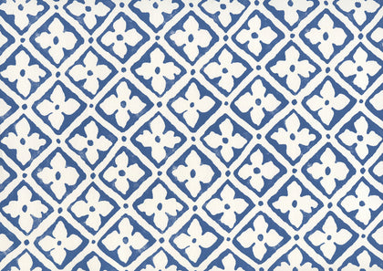 Puccini New Navy on Almost White Screen Printed | China Seas