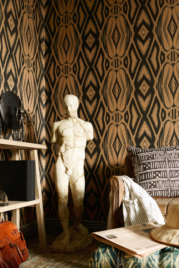 Quagga - Taupe, Black, Brown Wallcovering | Mind the Gap