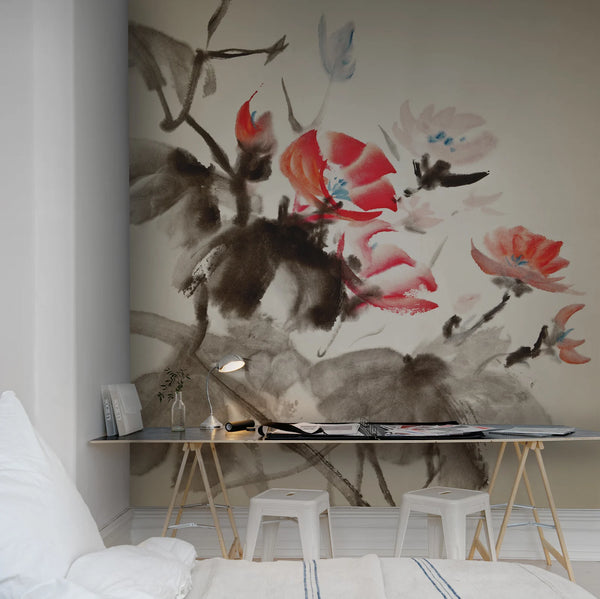 Asia in Bloom - Blush Coral | Rebel Walls