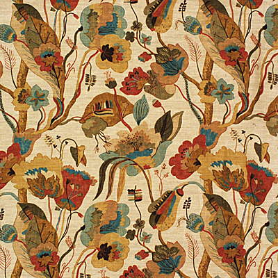 California - Aqua/Stone Beige By G P & J Baker | Gatsby |  Drapery Weave