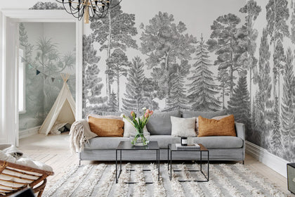 Scandinavian Bellewood, Gray | Rebel Walls