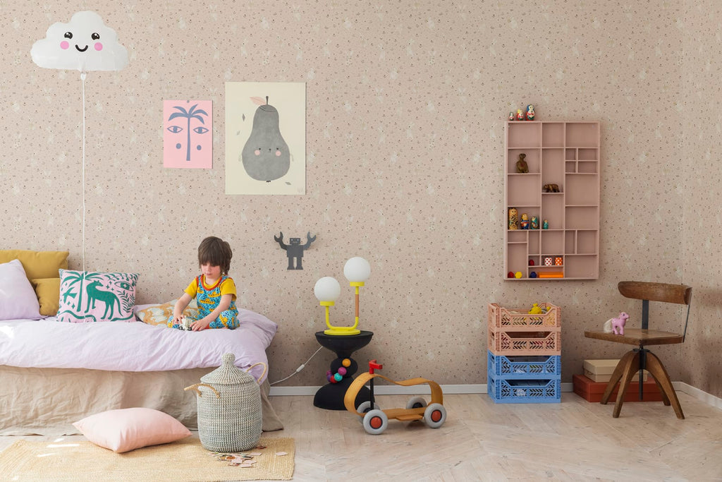 Bunny Field, Pink Wallcoverings