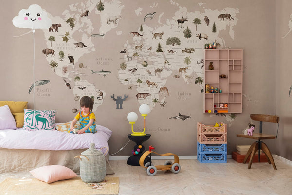 Animal World - Pastel Pink | Rebel Walls