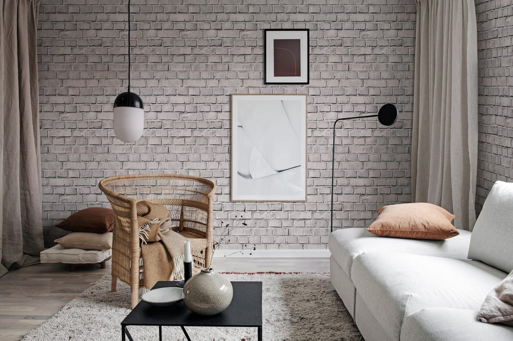 Bricks Ash Wallcoverings