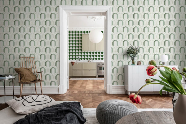 Arch Deco Bijou - Soft Green | Rebel Walls