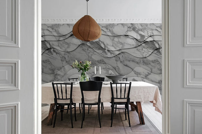 3D Wave - Marble | Rebel Walls