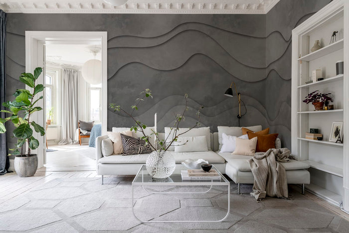 3D Wave - Gray | Rebel Walls