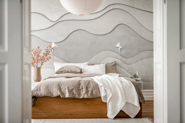 3D Wave - White | Rebel Walls