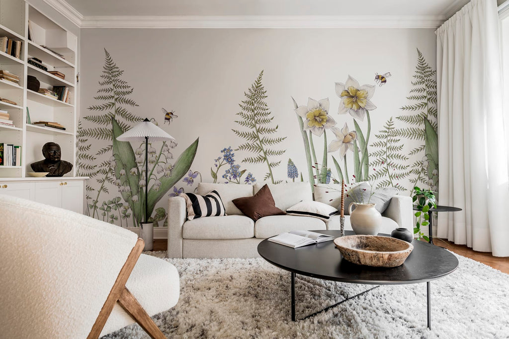 Bumblebee, White Wallcoverings
