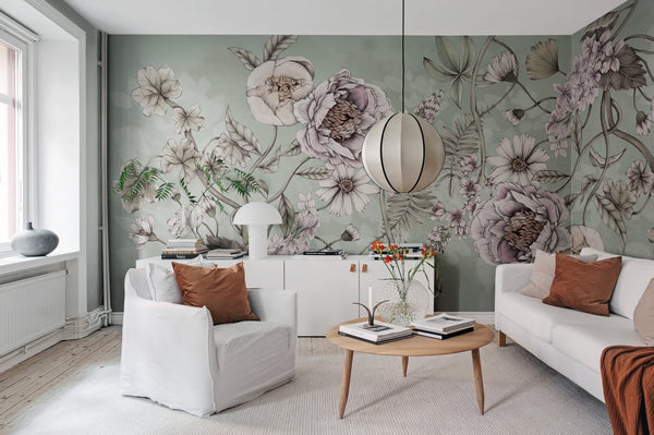 Spring Flower, Green | Rebel Walls
