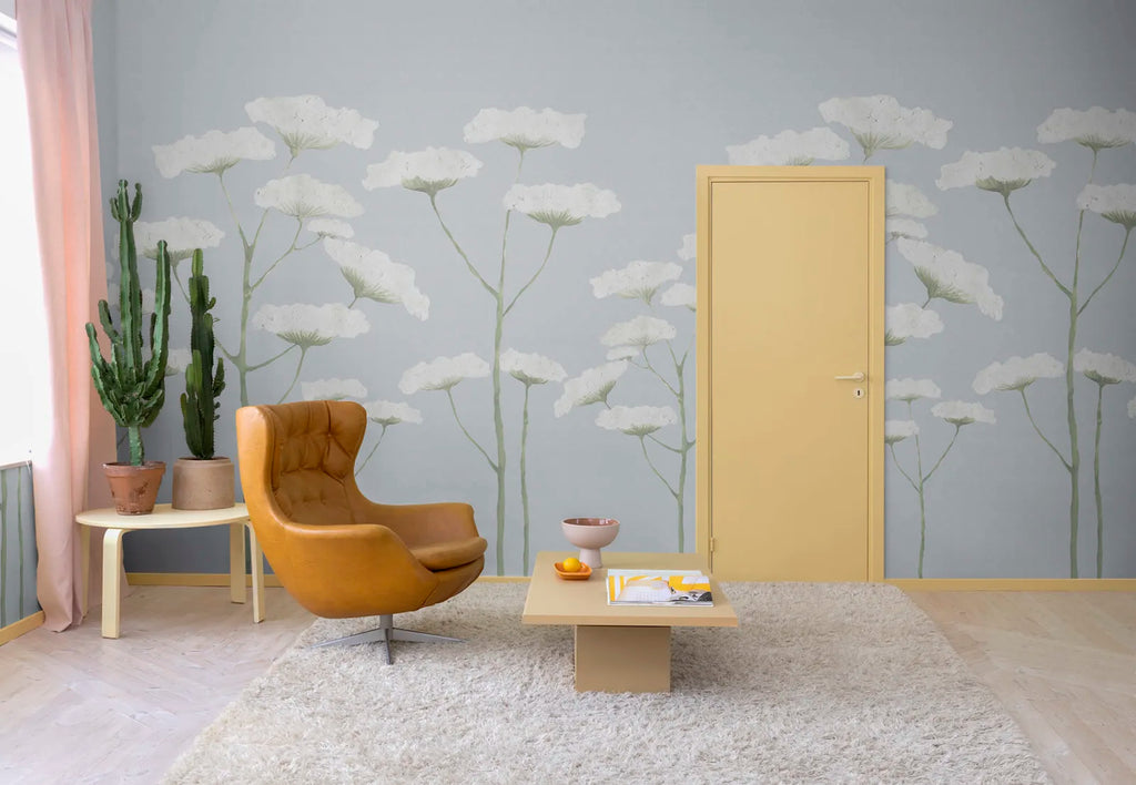 Dara, Dusty Blue Wallcoverings