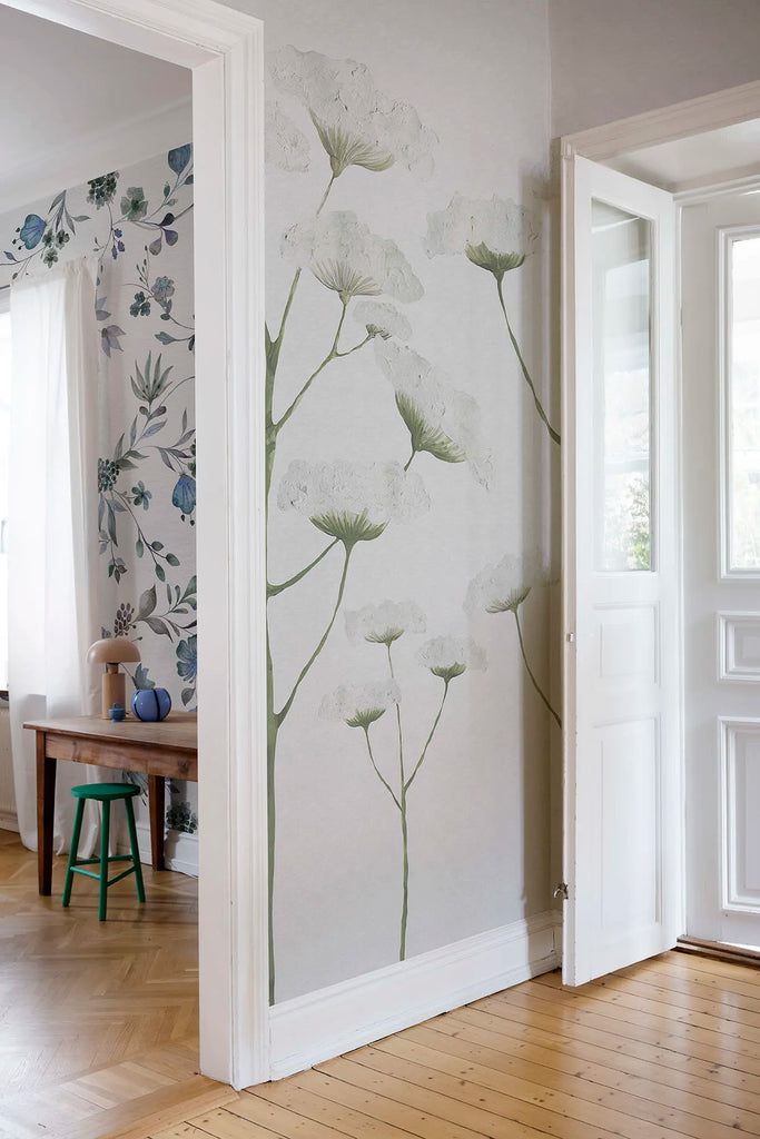 Dara, White Wallcoverings