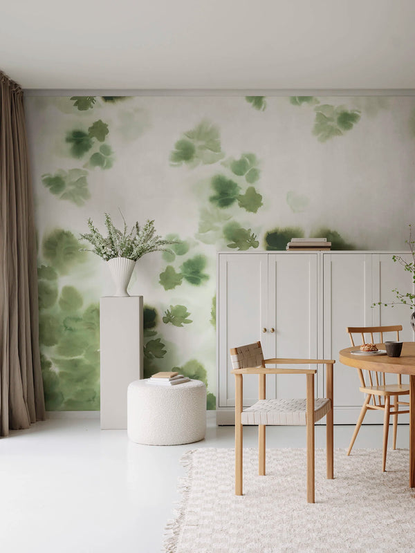 Faded Dreams, Green Wallcoverings | Rebel Walls
