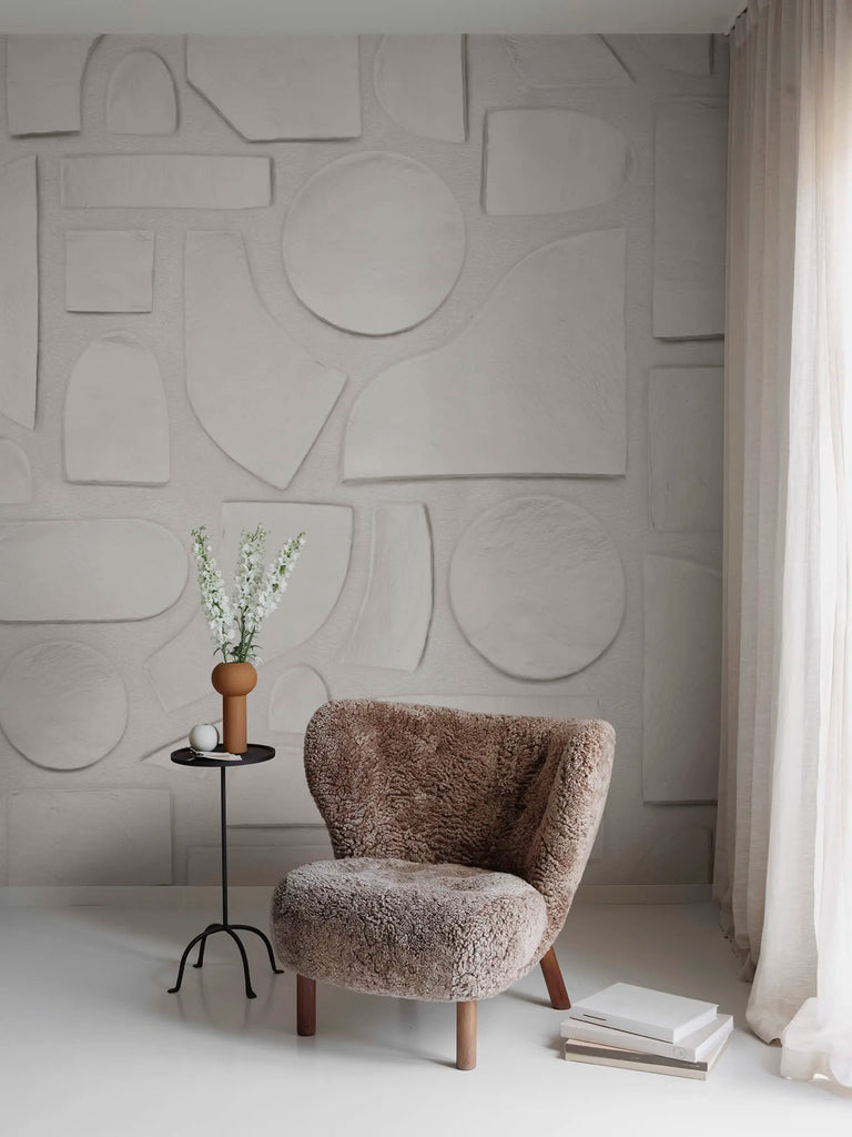 Clay Figures, White Wallcoverings