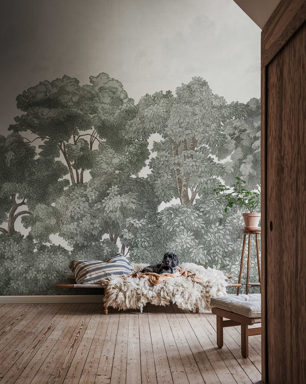 Bellewood Clouds - Blue Vintage | Rebel Walls