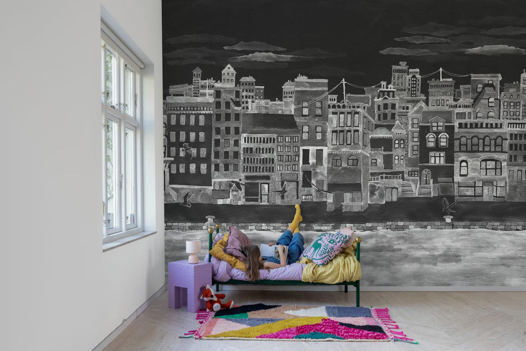 Harbor, Black Wallcoverings