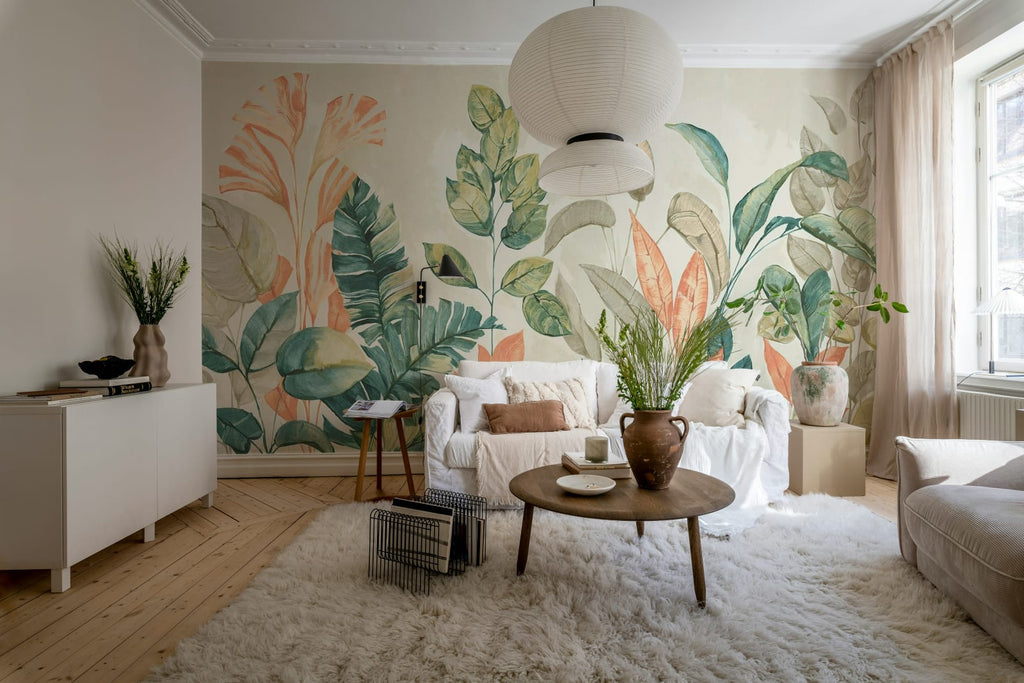 Happy Plants, Pastel Wallcoverings
