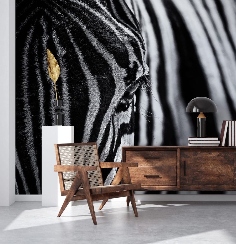 Close Up Zebra Wallcoverings