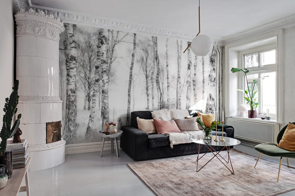Birch Trees - Silver White | Rebel Walls