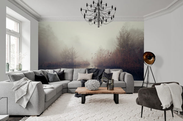 Autumn Pond - Misty Gray | Rebel Walls