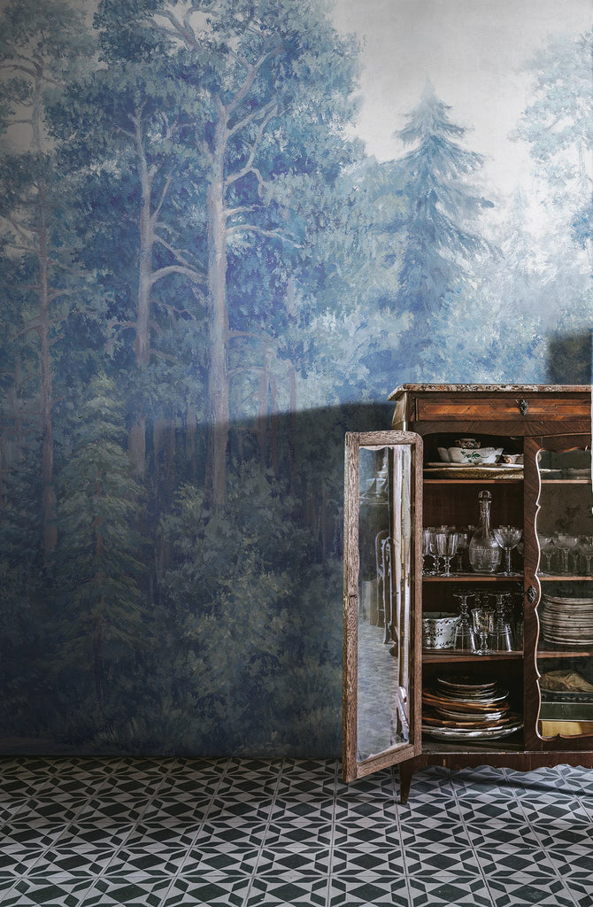 Green Wood, Mist Wallcoverings