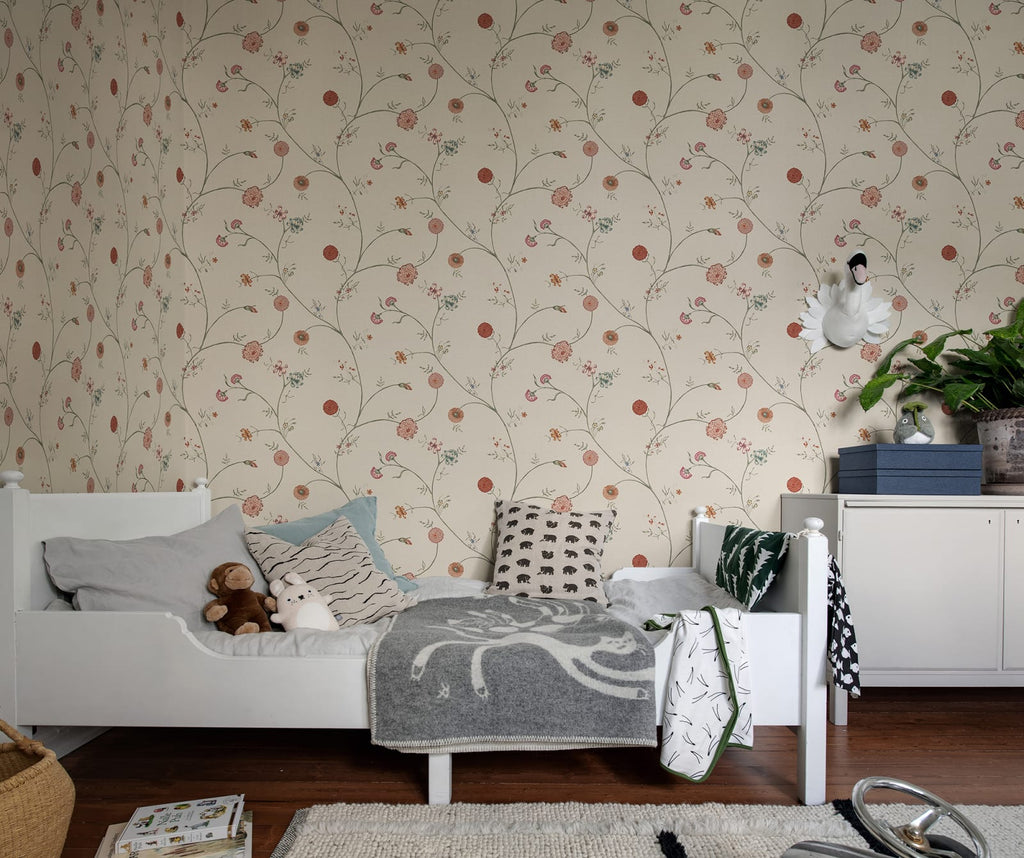 Flower Thread, Sand Wallcoverings