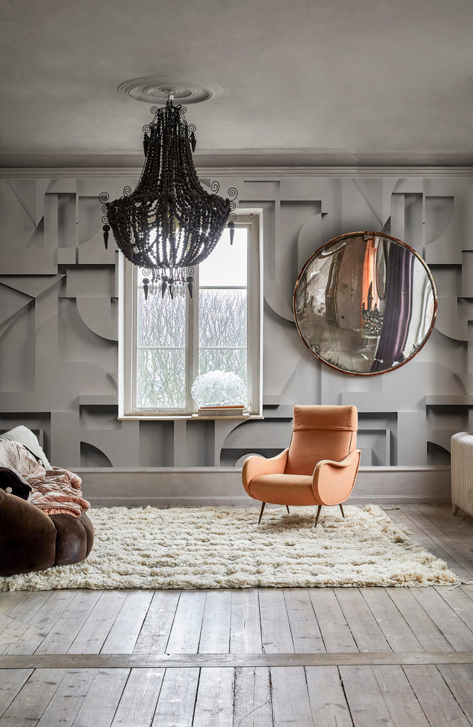 Caroline, Gray Wallcoverings