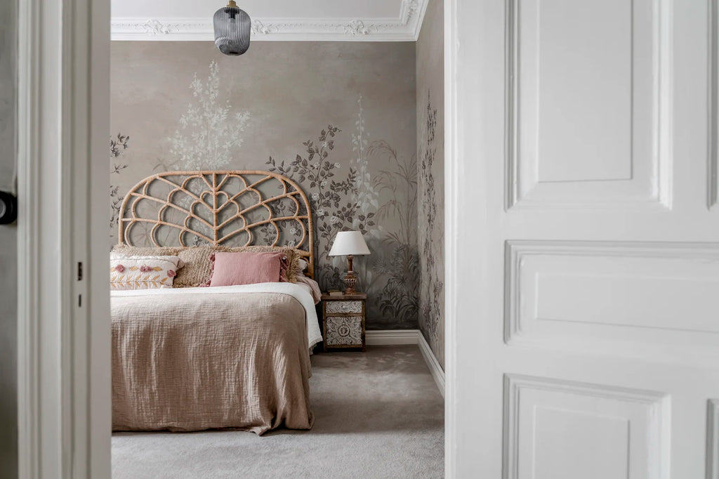 Chinoiserie Haze, Sand Wallcoverings