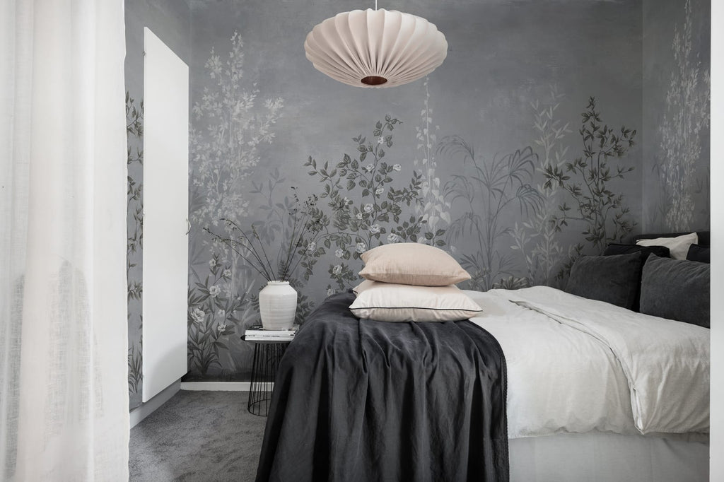 Chinoiserie Haze, Blue Wallcoverings