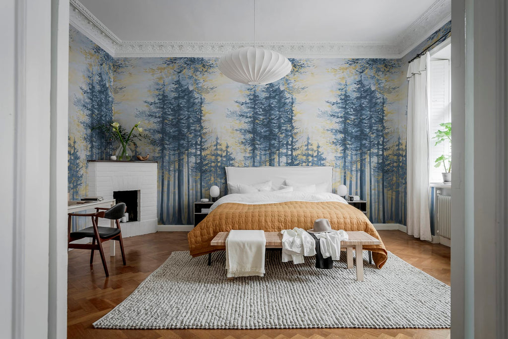 Daybreak, Blue Wallcoverings