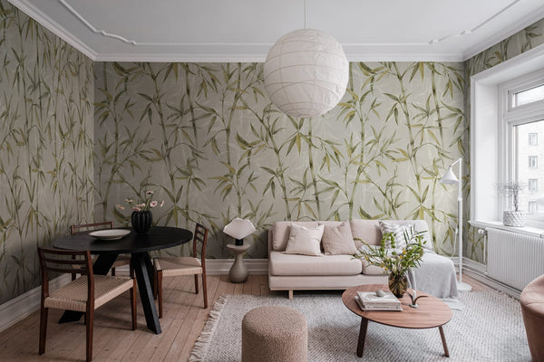 Bamboo Garden Green - Moss Green | Rebel Walls