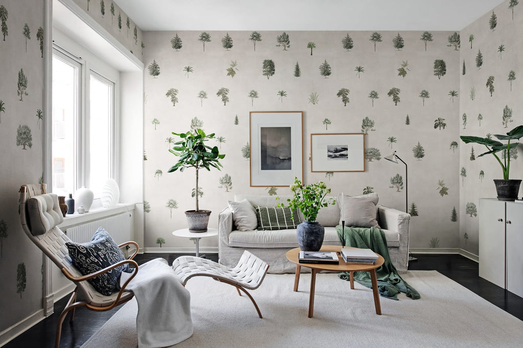 Botanical Garden Sand Wallcoverings