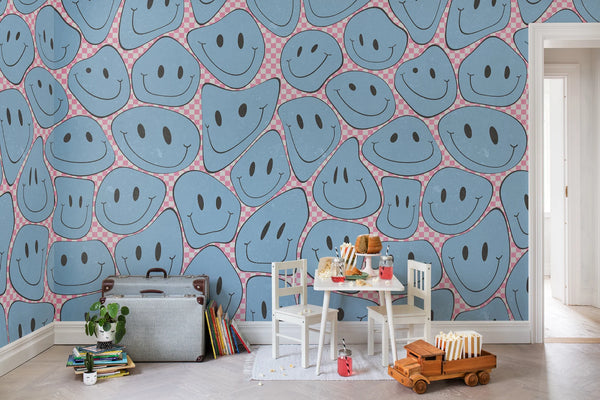 Happy Rebel - Pink Chess | Rebel Walls