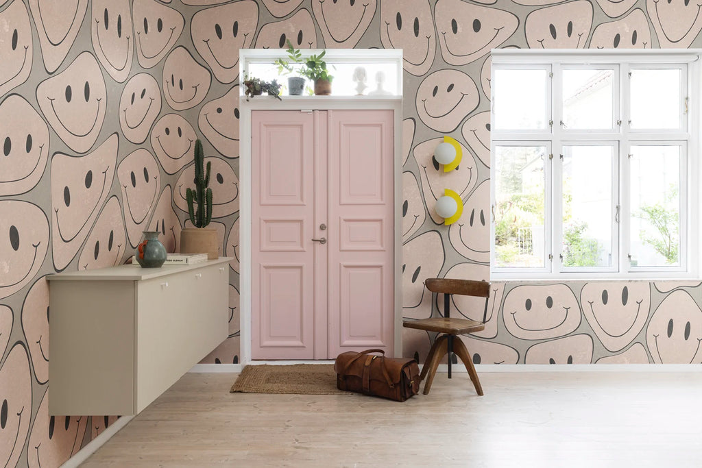 Happy Rebel, Soft Pink Wallcoverings