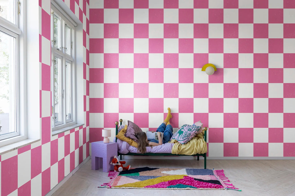 Chess, Pink Wallcoverings