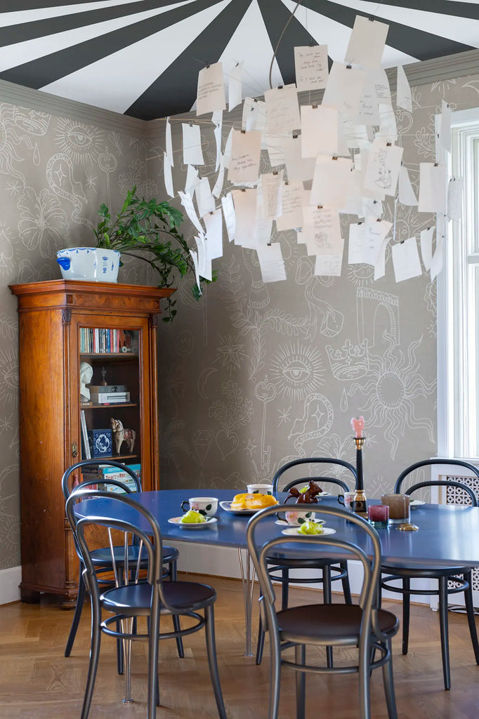 Doodle, Beige Wallcoverings