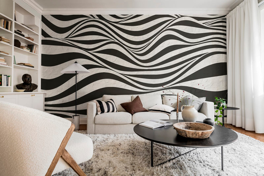 Graphic Hills, Black Wallcoverings