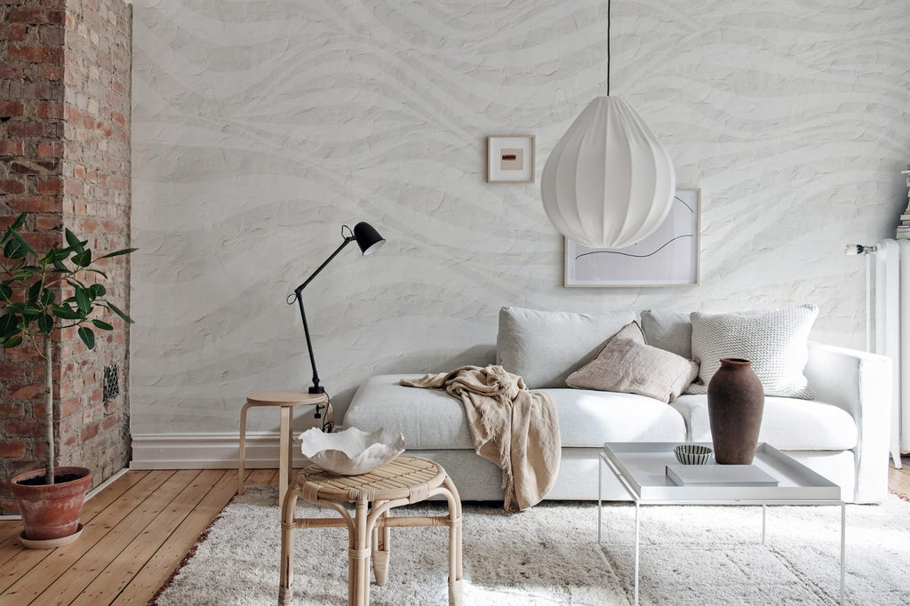 Graphic Hills, Soft Gray Wallcoverings