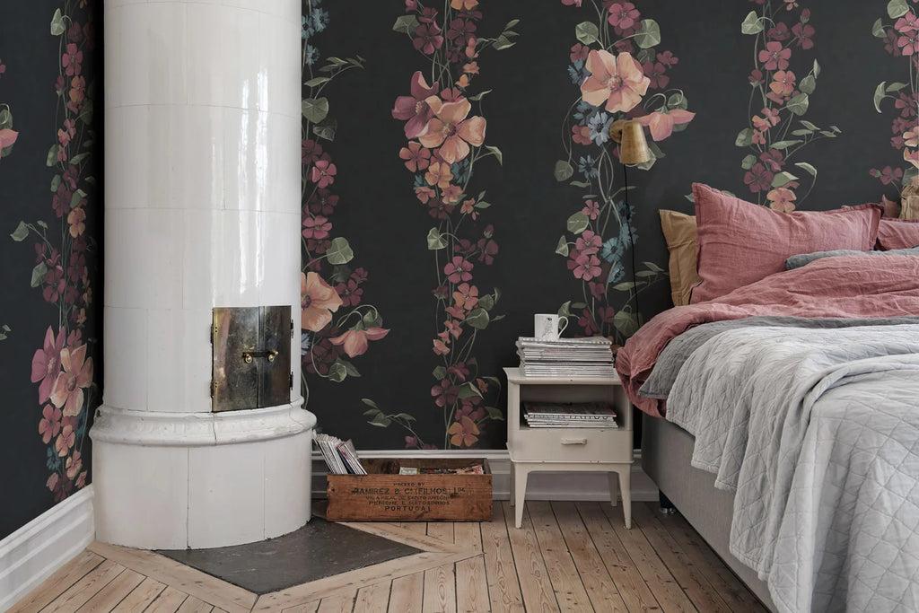 Growing Beauty, Peach Wallcoverings