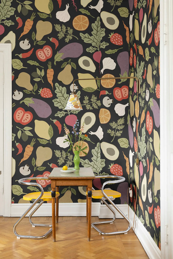 Eat Your Greens, Midnight Wallcoverings | Rebel Walls