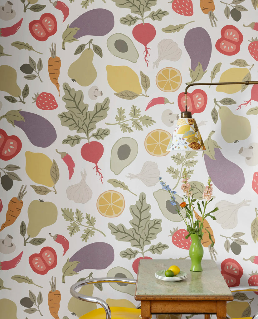 Eat Your Greens, White Wallcoverings